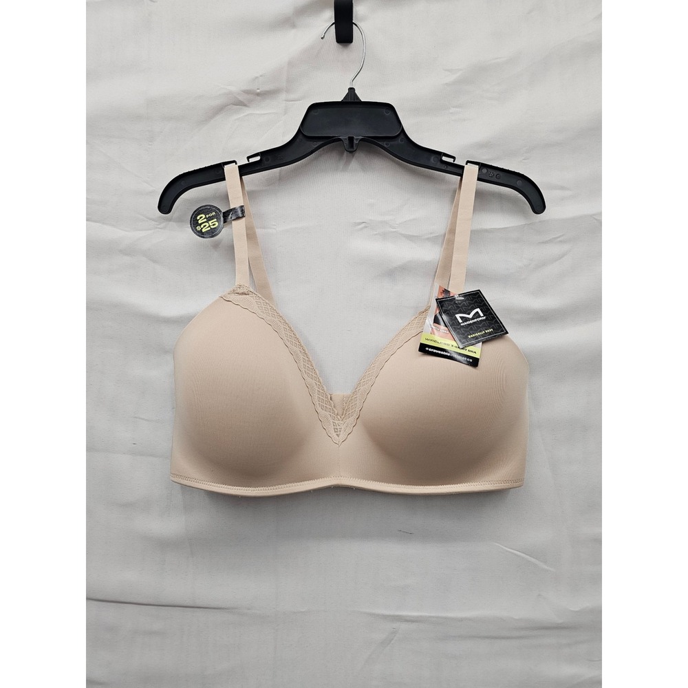 Maidenform Love the Lift Wireless T-Shirt Bra 40D Nude Tan‎ Lace MBT842
